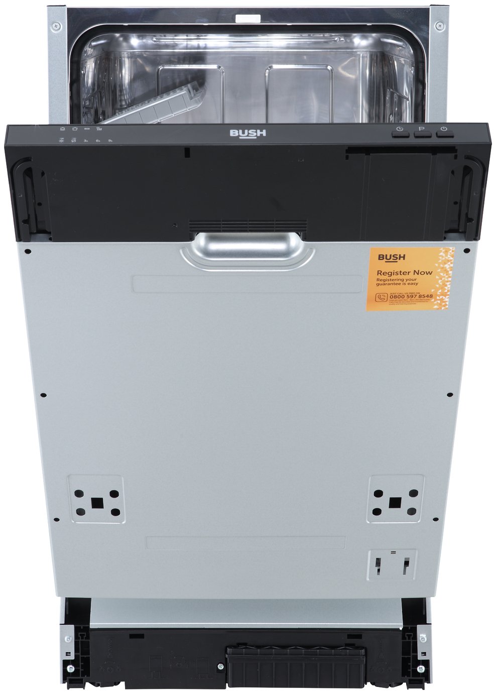 Bush DWSLEINT94W Slimline Integrated Dishwasher