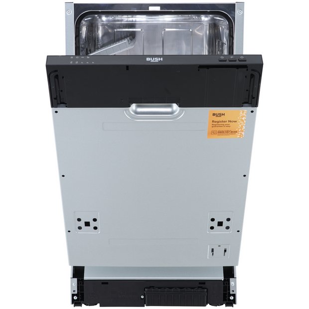 Buy Bush DWSLEINT94W Slimline Integrated Dishwasher Black Dishwashers Argos