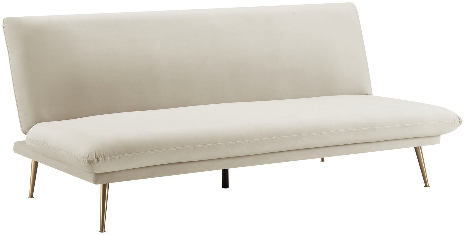 Habitat Matteo Velvet Clic Clac Sofa - Champagne