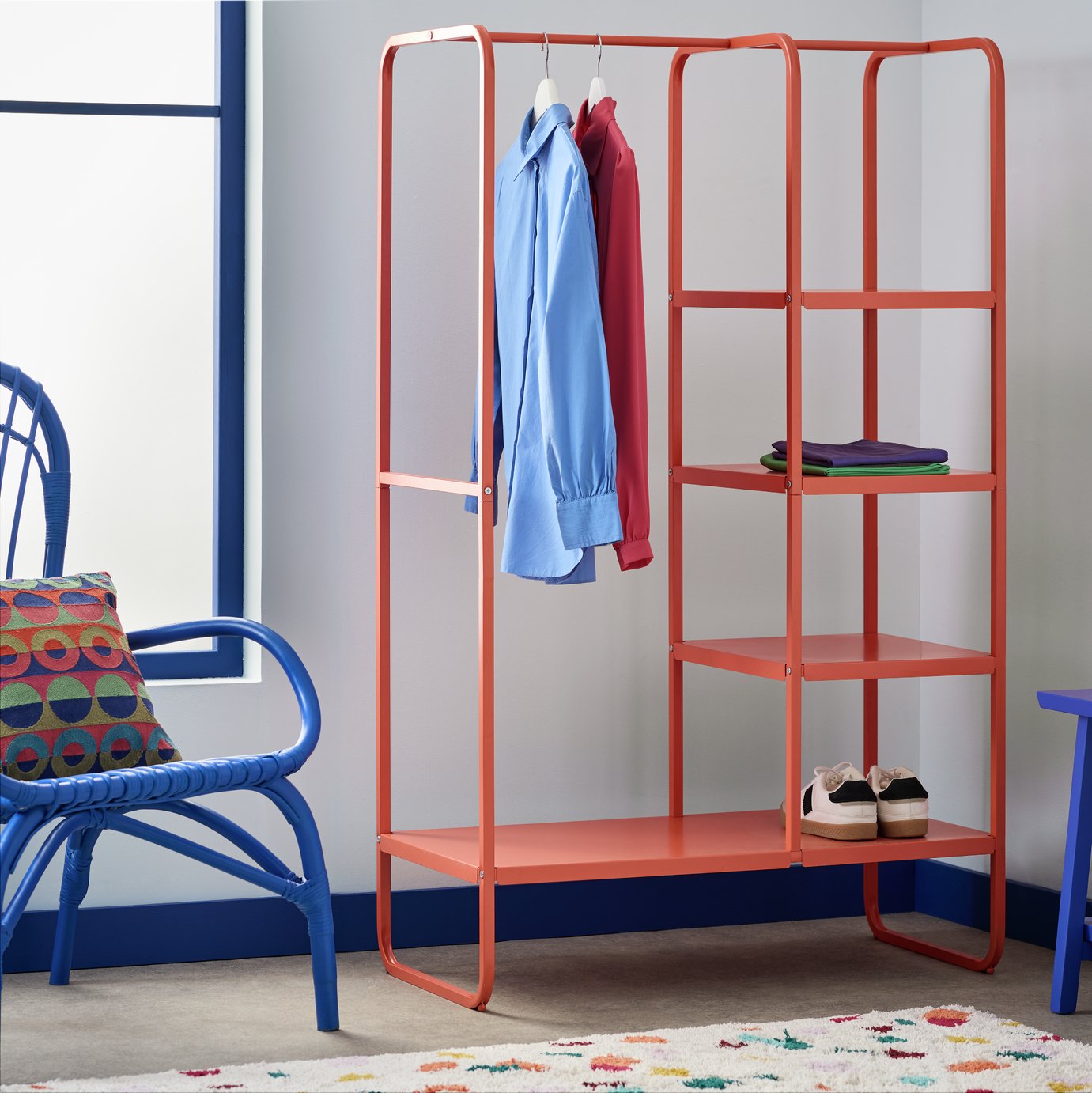 Habitat Lorelei Rail With Shelves - Red