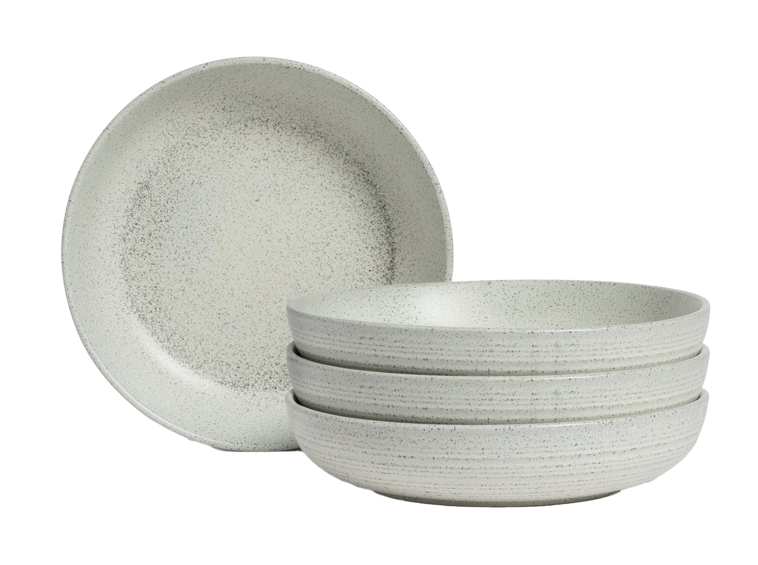Habitat Textured Ripple 4 Piece Chalk Pasta Bowls - Natural