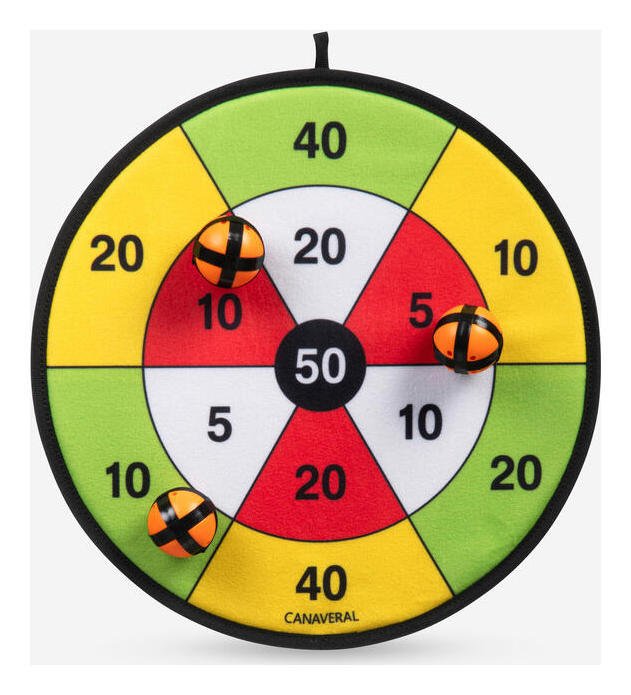 Decathlon Kids' Velcro Dartboard Game with Rip-Tab Balls