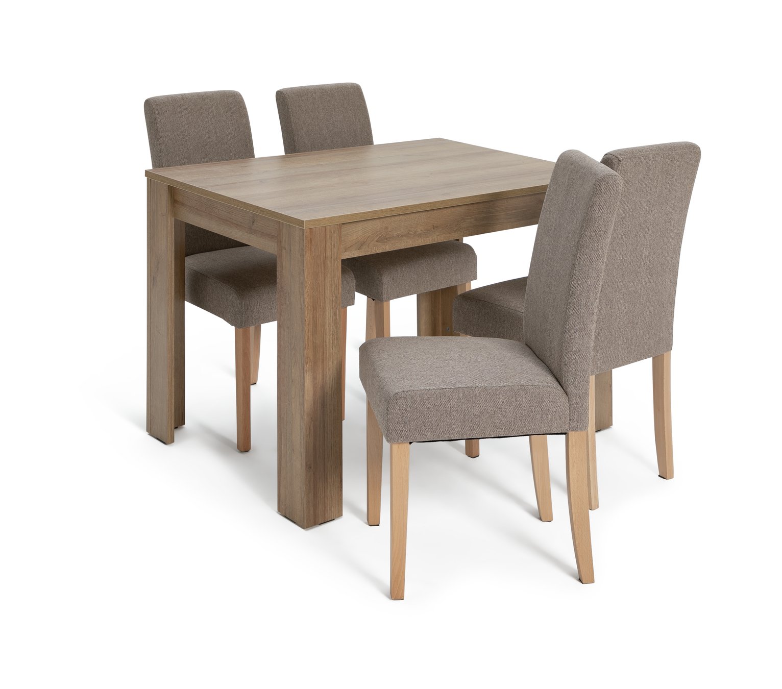 Argos Home Miami Oak Dining Table & 4 Chairs
