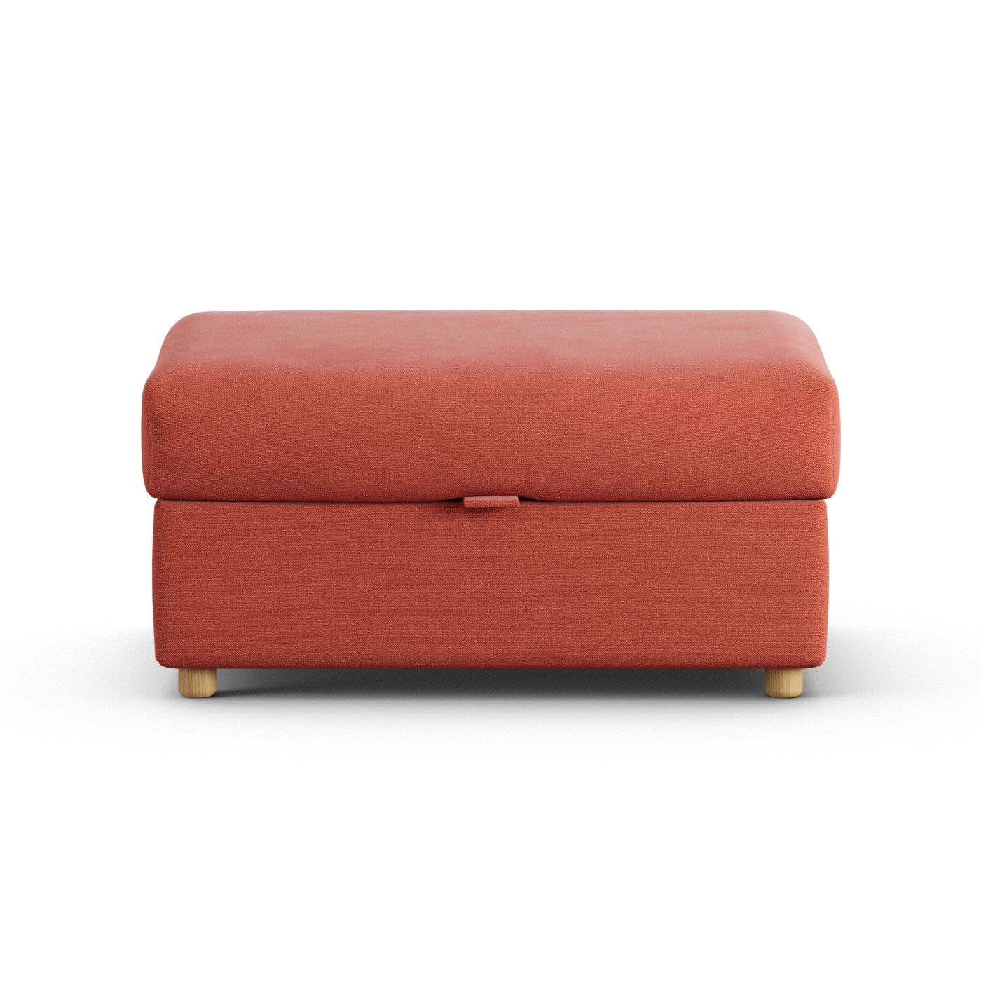 Habitat Holmfirth Fabric Footstool - Papaya