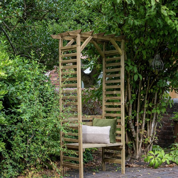 Buy Forest Garden Palma 2 Seater Wooden Arbour Garden benches