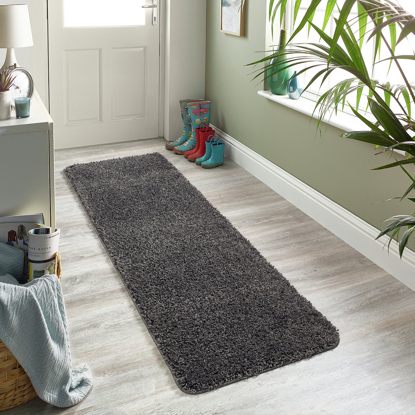 Buddy Washable Mat Plain Shaggy Rug