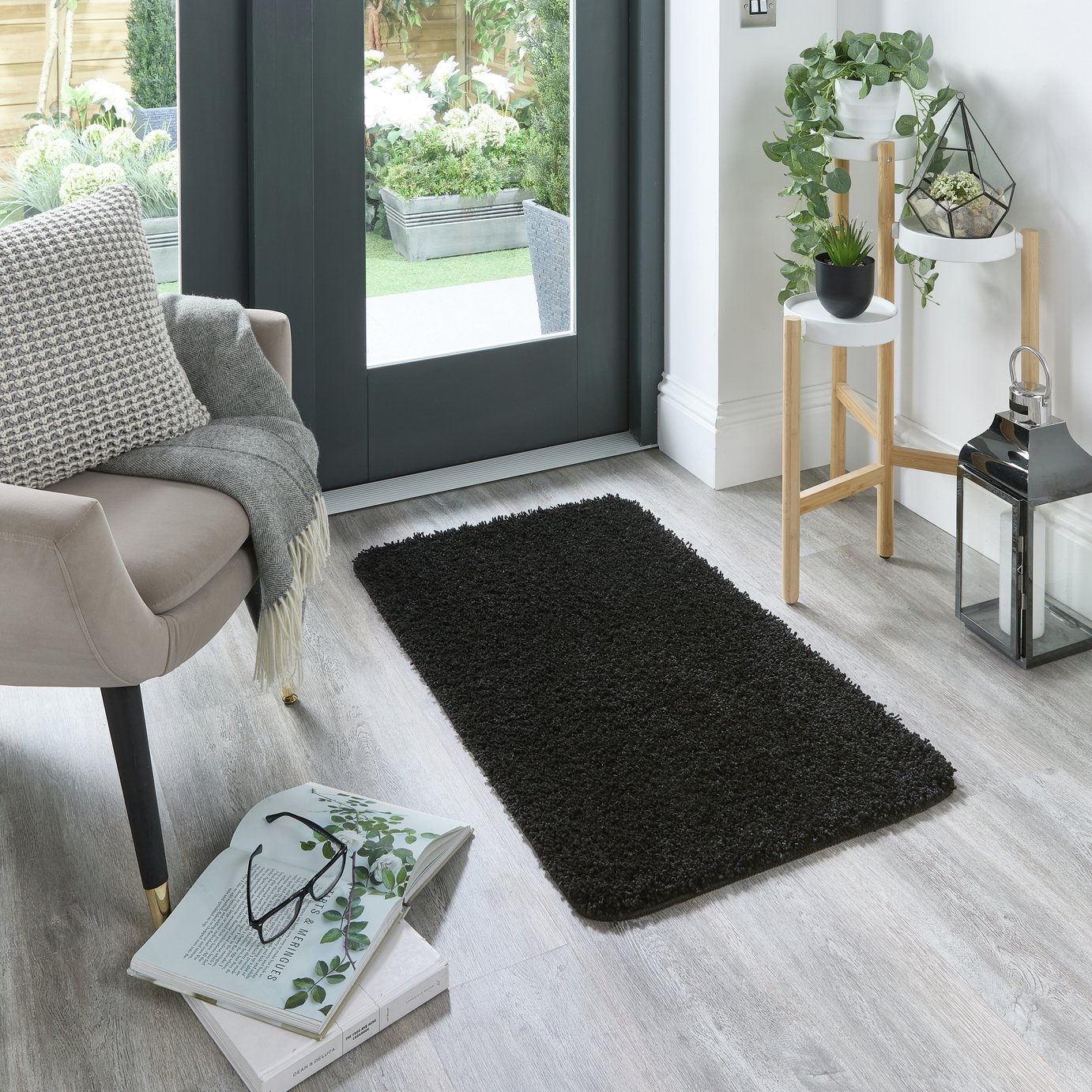 Buddy Washable Mat Plain Shaggy Rug