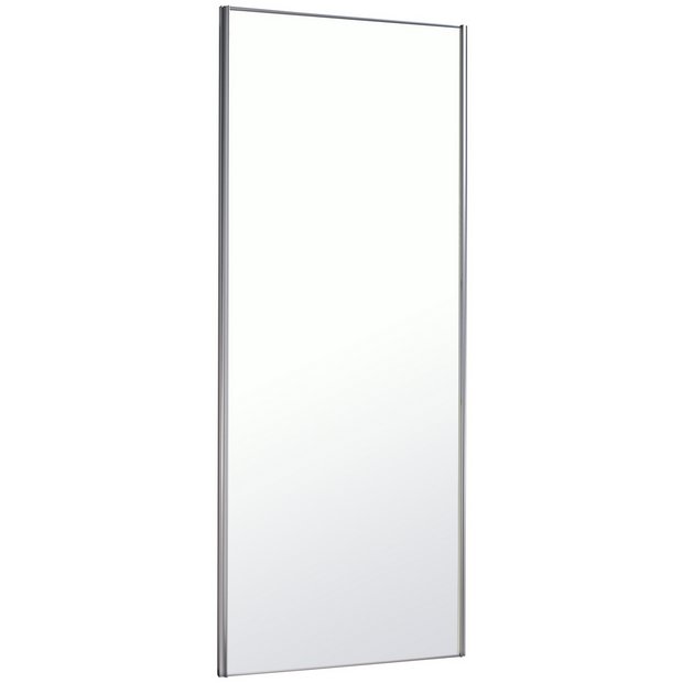 Buy Sliding Wardrobe Door W61mm Silver Frame Mirror Sliding