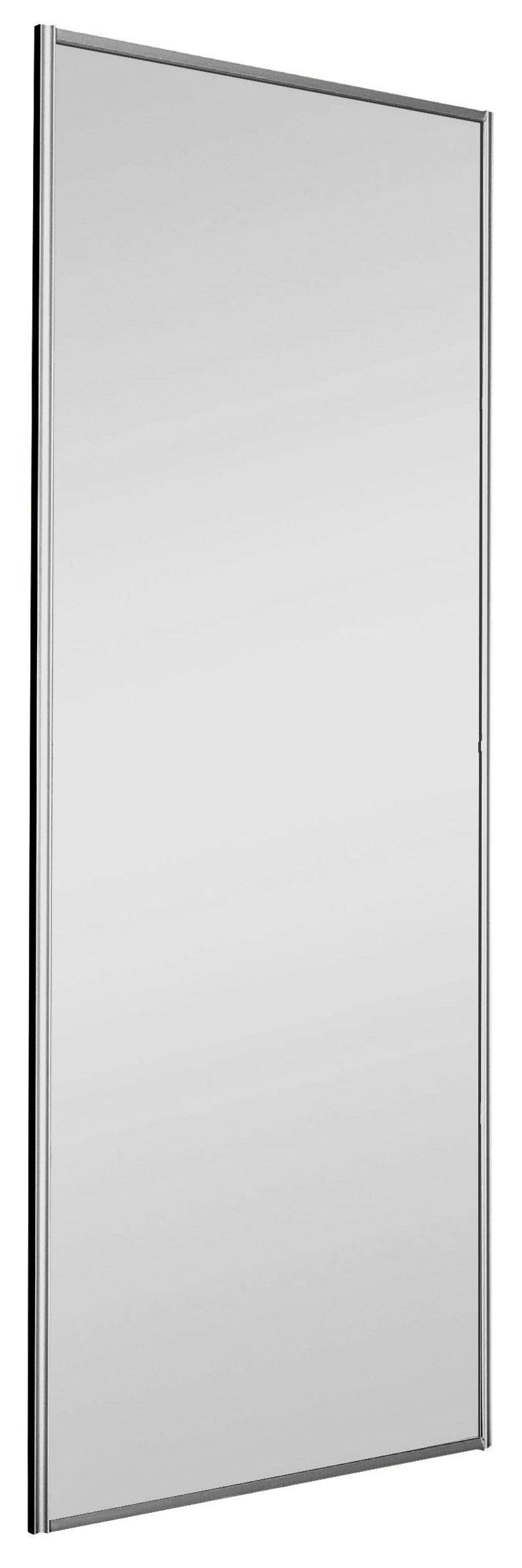 Spacepro Silver Frame Mirror Sliding Door 30Inch