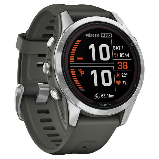 Buy Garmin fenix 7S Pro Solar Glass Smart Watch Graphite Fitness and activity trackers Argos