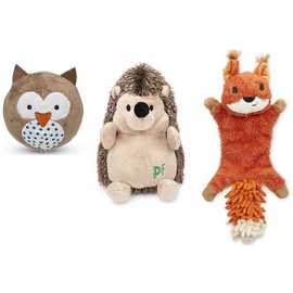 Petface Woodland Creature Dog Toy Bundle