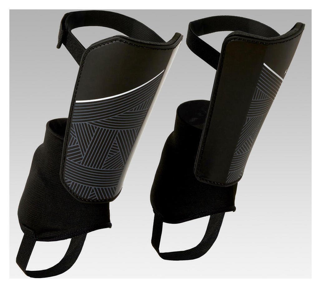 Decathlon Adult Football Shin Pads Essential 140 Black - L