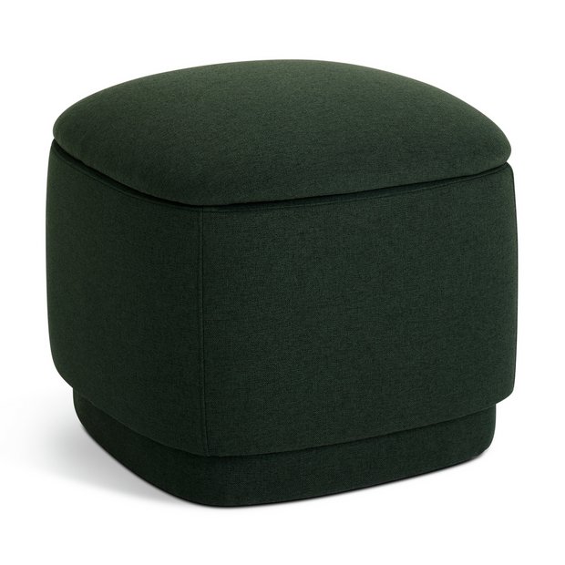 Habitat Green Fabric Storage Footstool | Argos