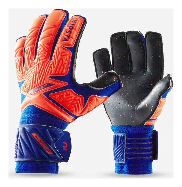 Decathlon Kids' Goalkeeper Gloves - Orange/Blue - Size 5