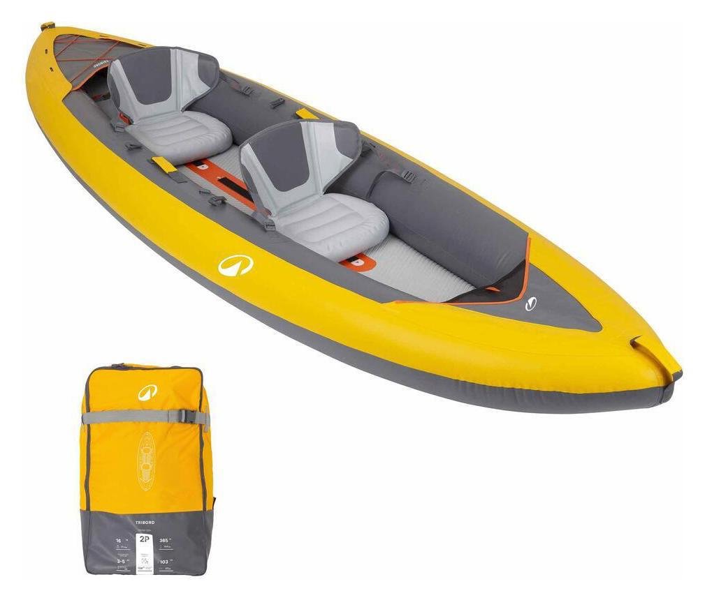 Decathlon 2-Person Inflatable Canoe/Kayak 100+ Yellow
