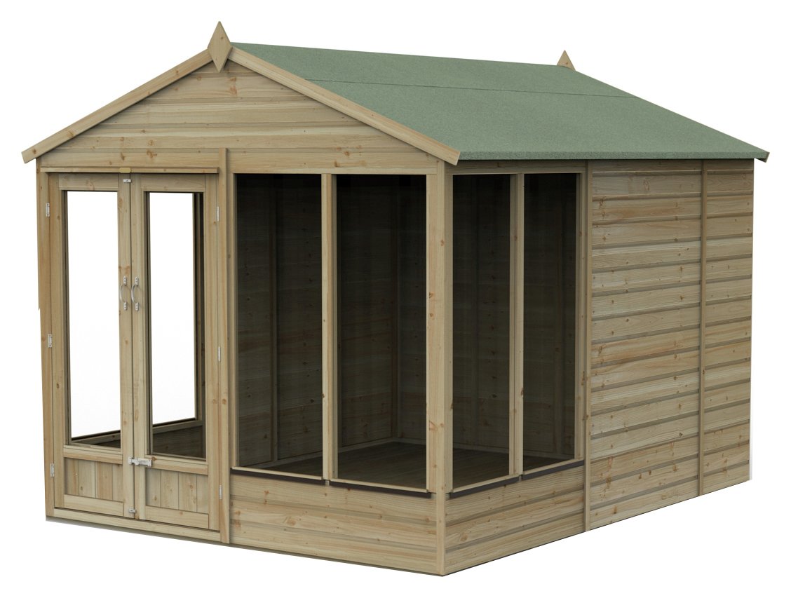 Forest Beckwood Shiplap 6 Windows Apex Summer House - 10x8ft