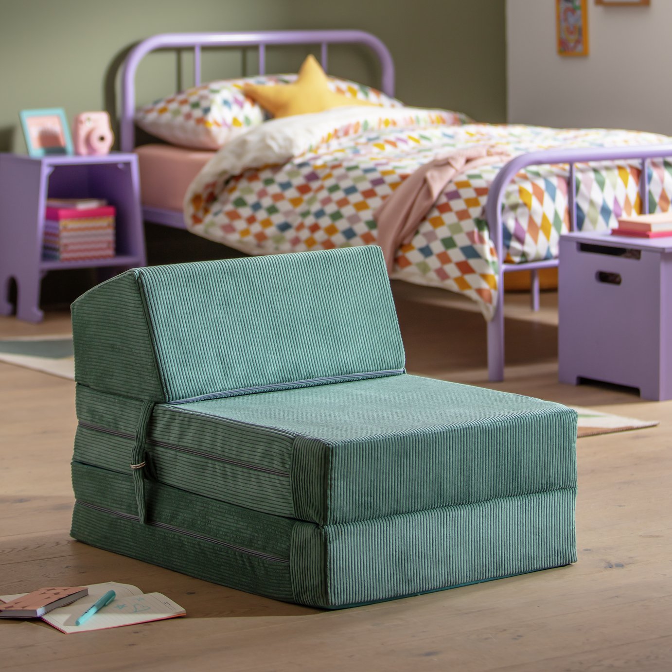 Kaikoo Kids Chairbed Cord - Green