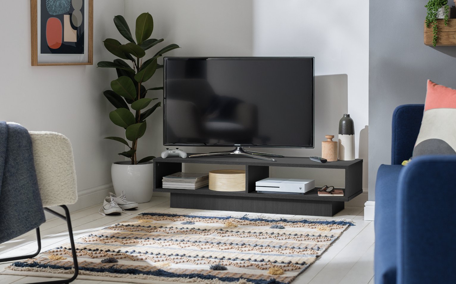 Argos Home Cubes Large TV Unit - Black