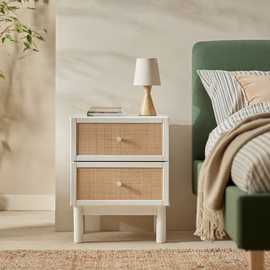 Habitat Simone 2 Drawer Bedside Table - White