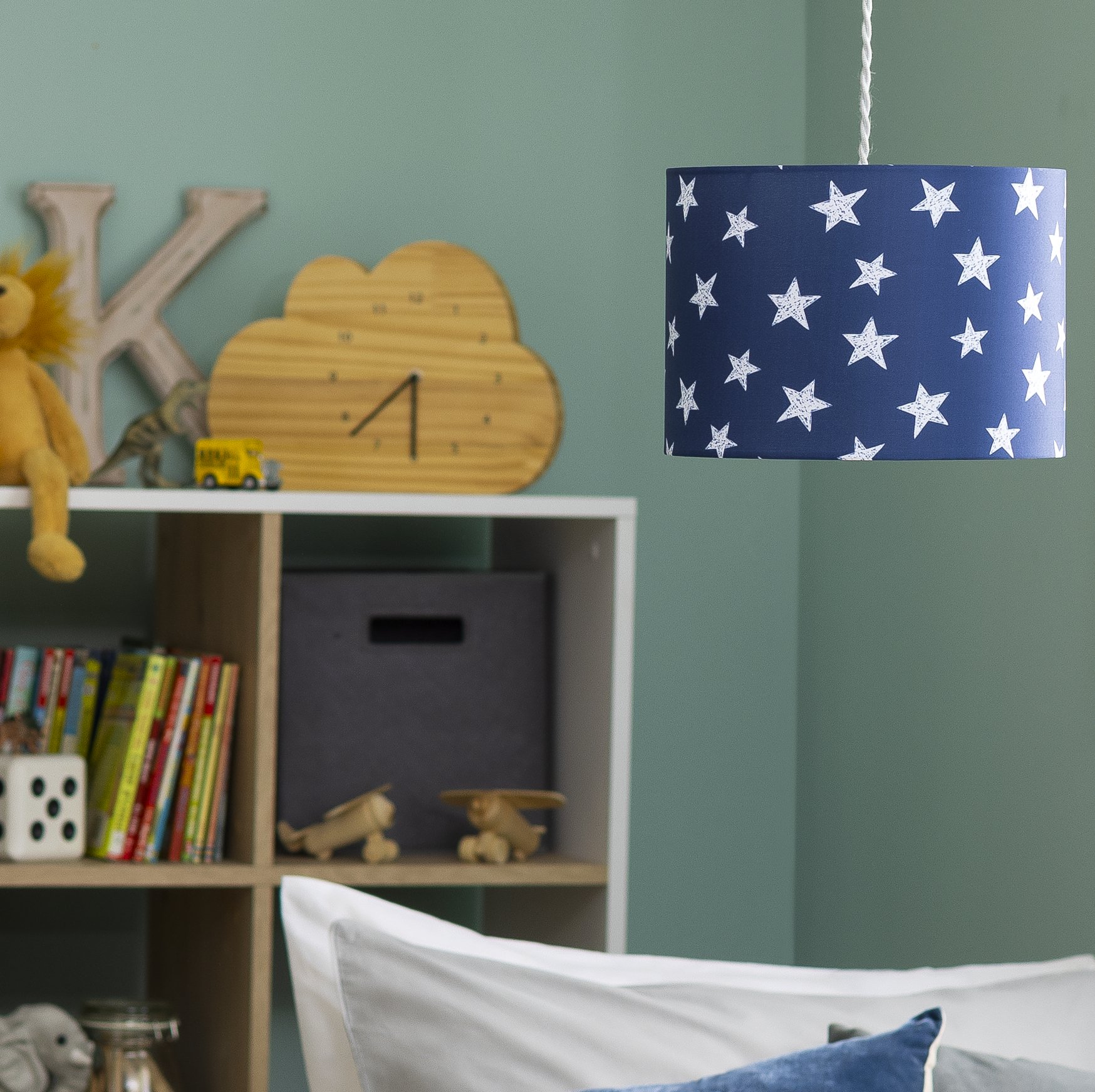 Argos Home Kids Navy Little Star Lampshade - 25cm