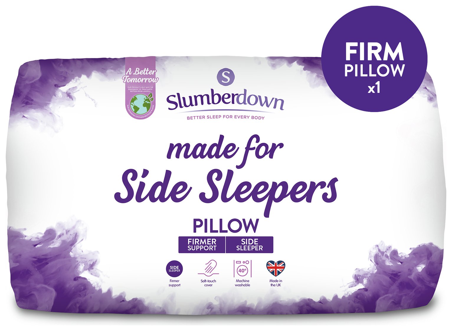 Slumberdown Firm Support Side Sleeper Pillow