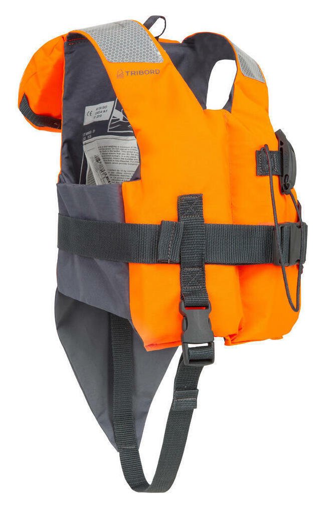 Decathlon Kids' Life Jacket Lj100N 30-40 Kg - Orange / Grey