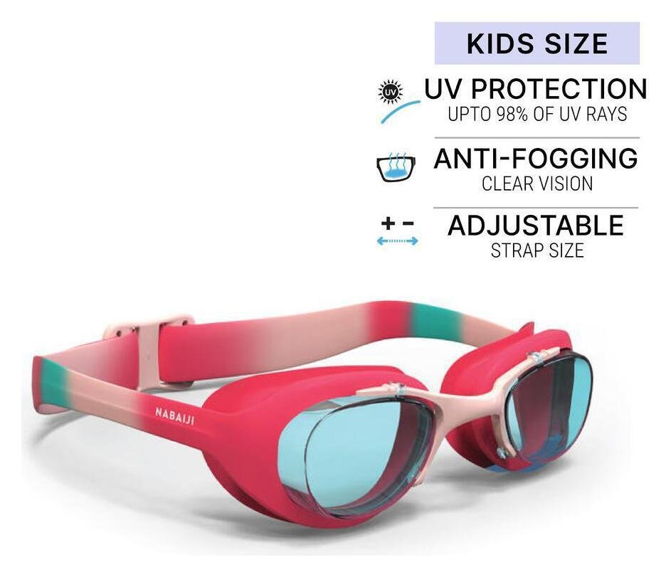 Decathlon Xbase Kids' Swimming Goggles - Pink Blue