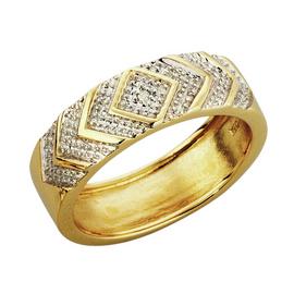Revere Mens 9ct Gold Diamond Accent Commitment Ring