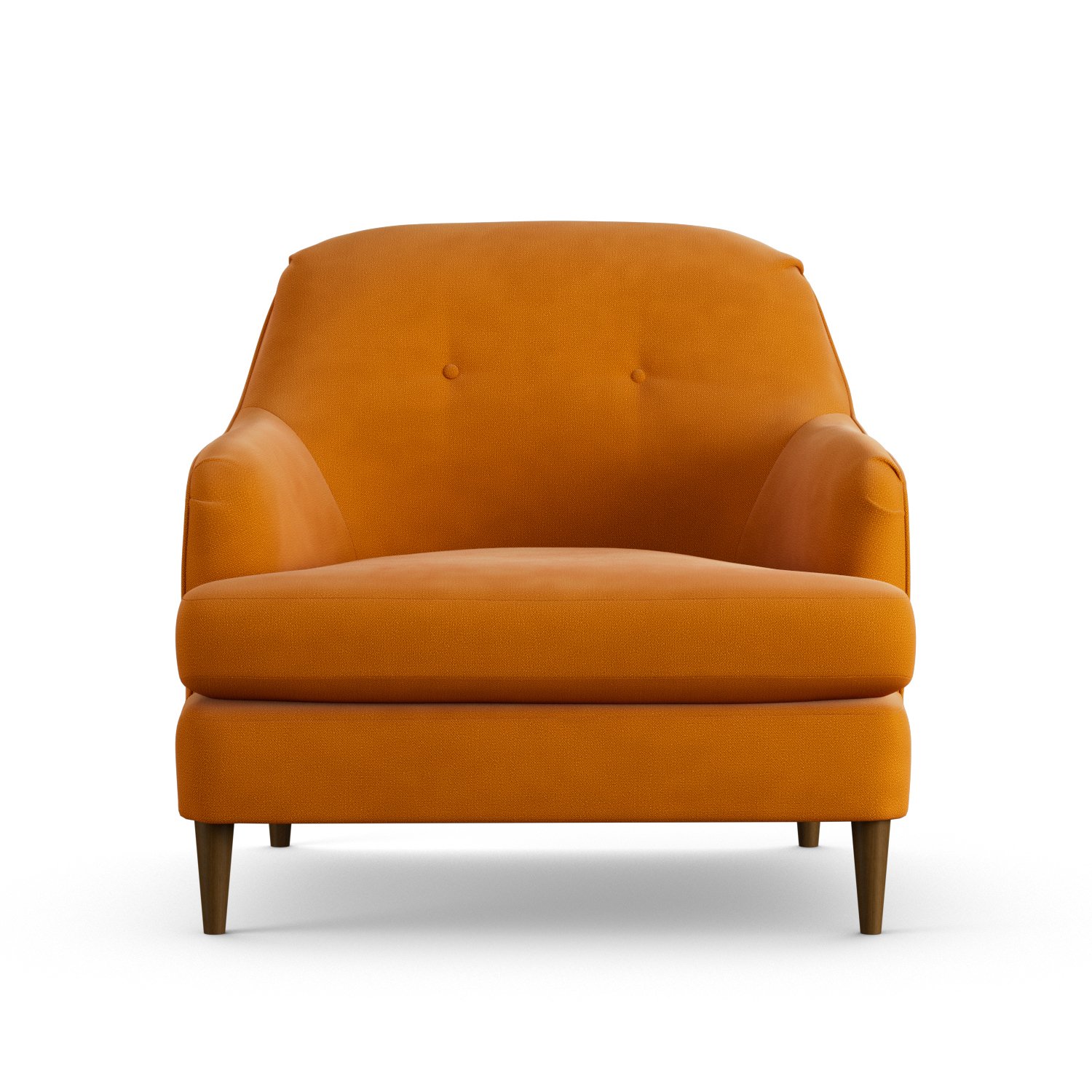 Habitat Frome Fabric Armchair - Orange - Dark Leg