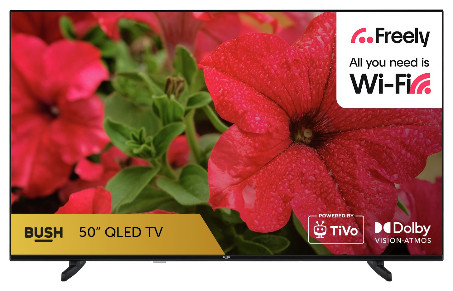 Bush 50 50QT24SB Inch Smart 4K UHD HDR QLED TiVo Freely TV