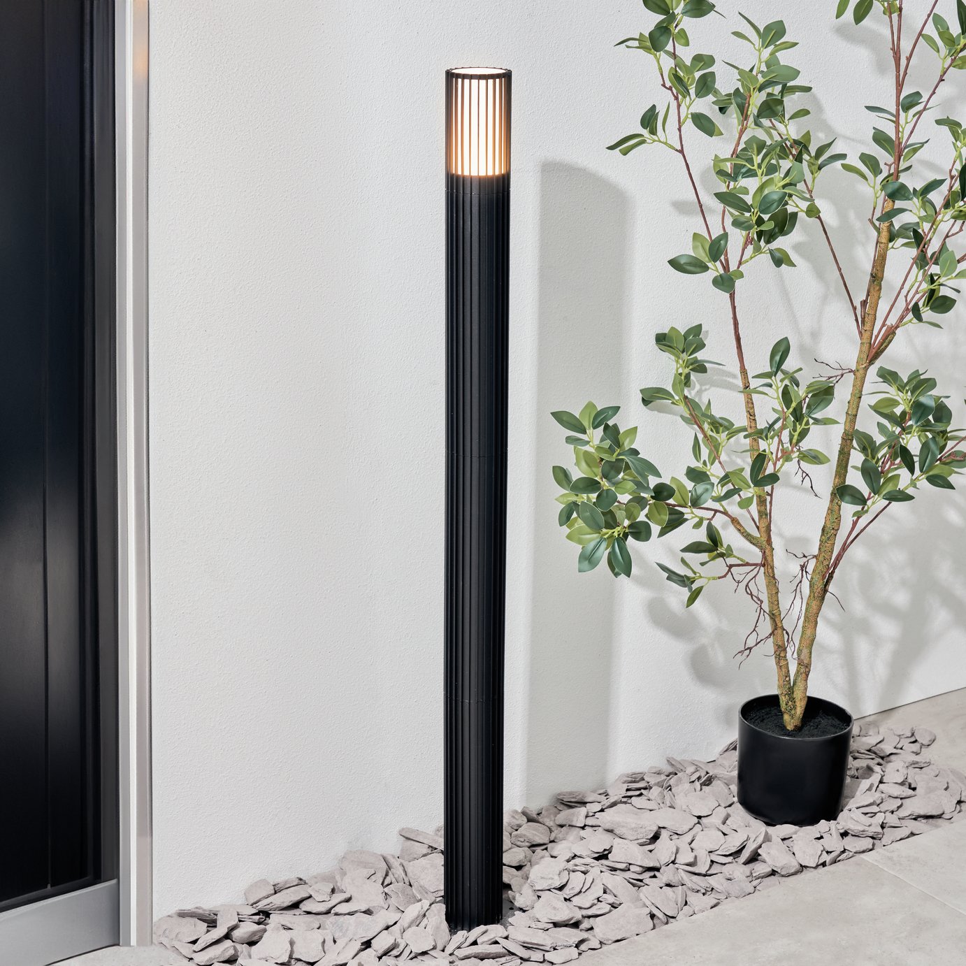 Zink IVY IP44 Black Adjustable Outdoor Post Light