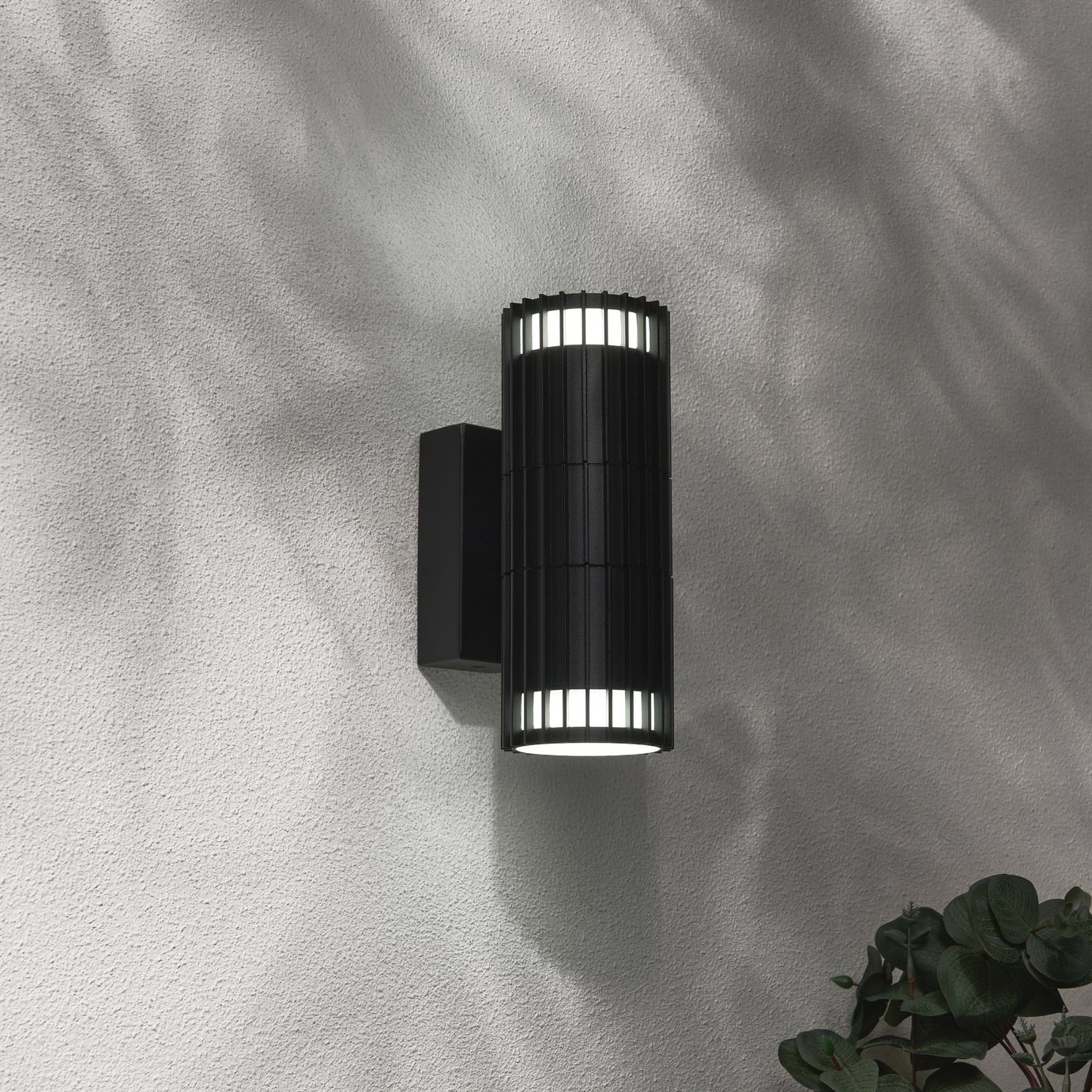 Zink IVY IP65 Black Outdoor Wall Up and Down Light