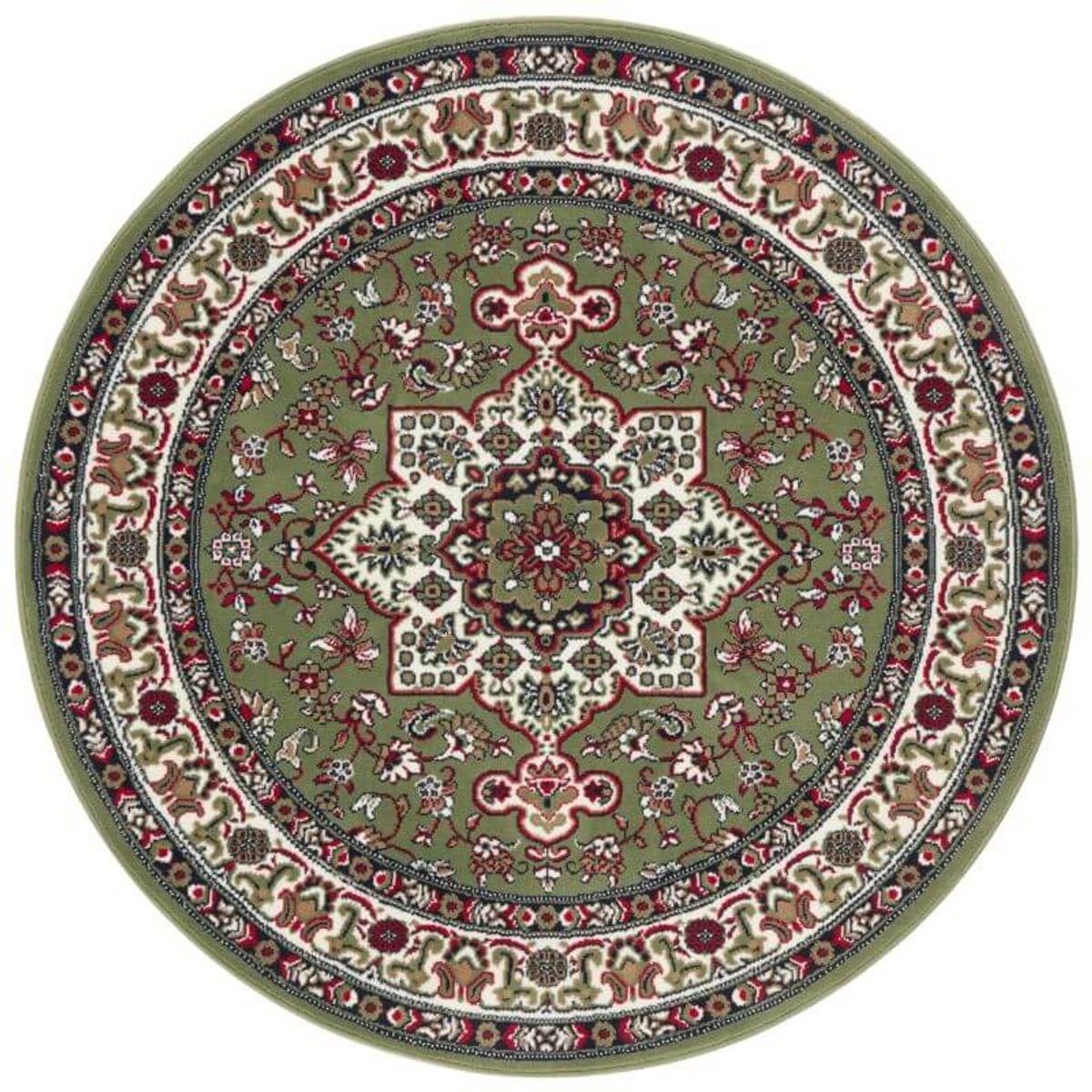 Hanse Home Green Oriental Parun Tabriz Vintage Round Rug - 160cm