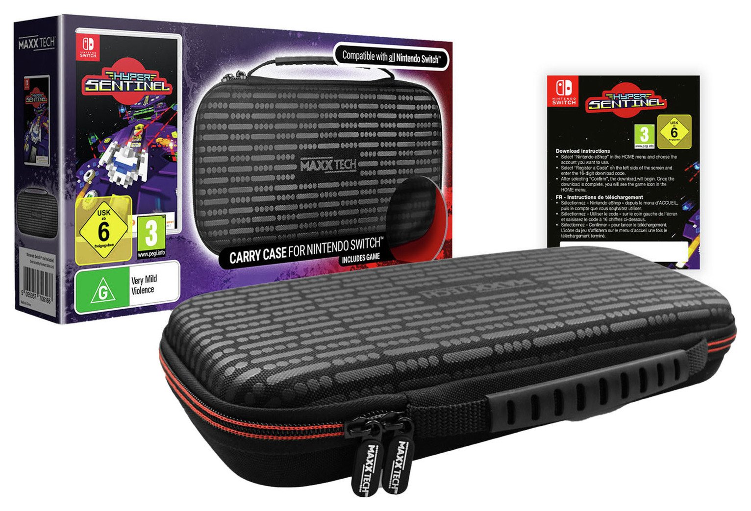 Carry Case & Hyper Sentinel Bundle for Nintendo Switch 2&1 