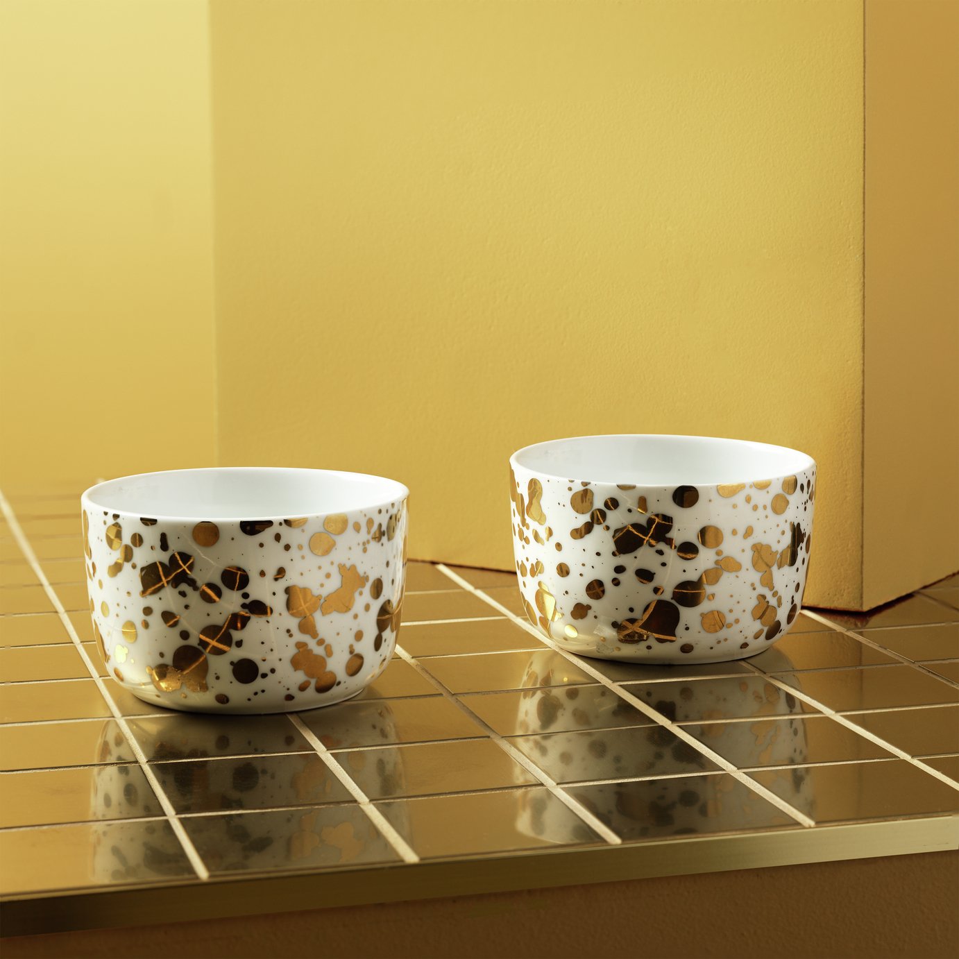 Habitat 60 Gold Edit Jackson Porcelain Nibble Bowl Set