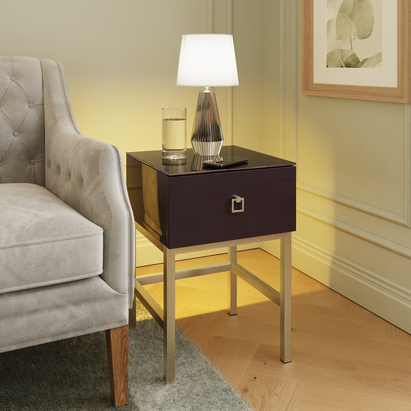 Frank Olsen Lyra 1 Drawer Side Table