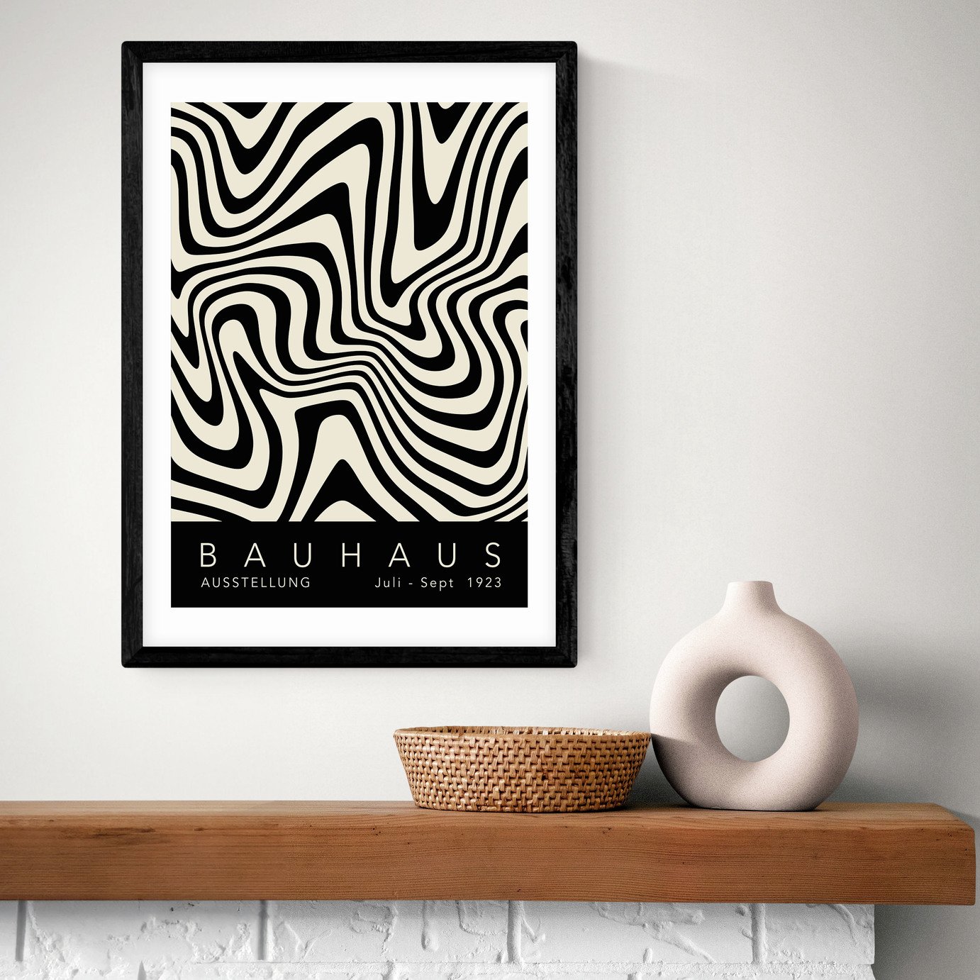 East End Prints Bauhaus Black Art Print