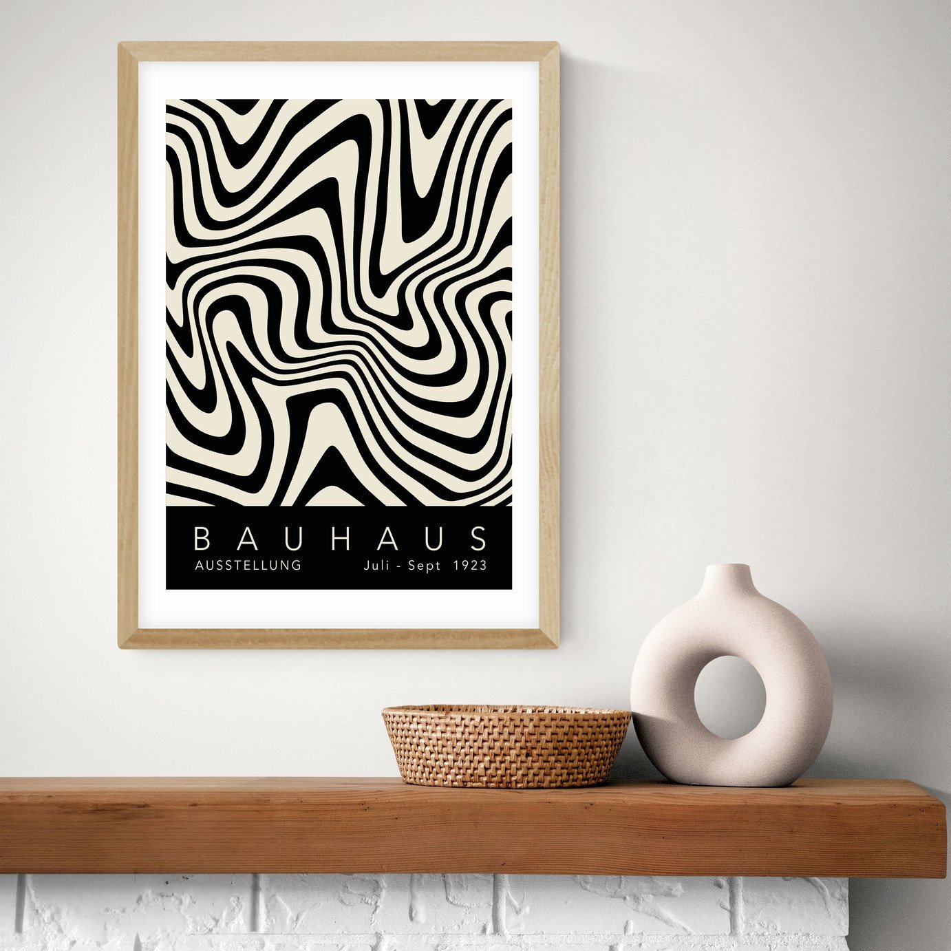 East End Prints Bauhaus Black Art Print