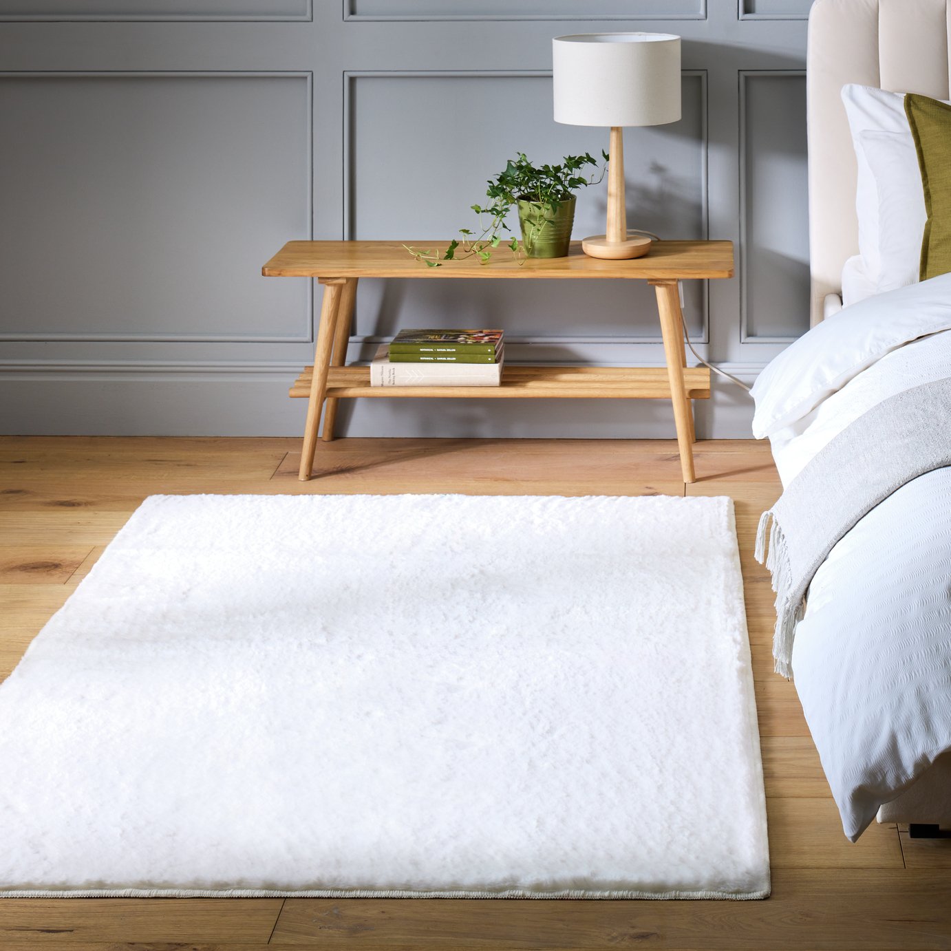 Habitat Cosy Soft Cream Short Pile Rug