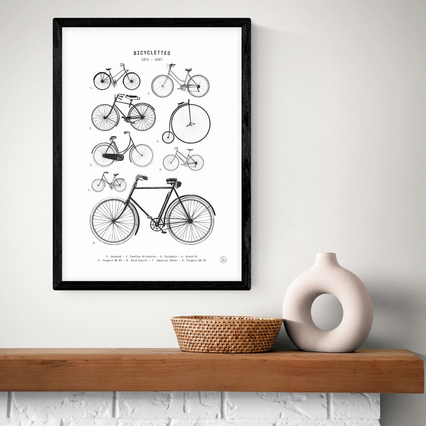 East End Prints Bicyclettes Art Print