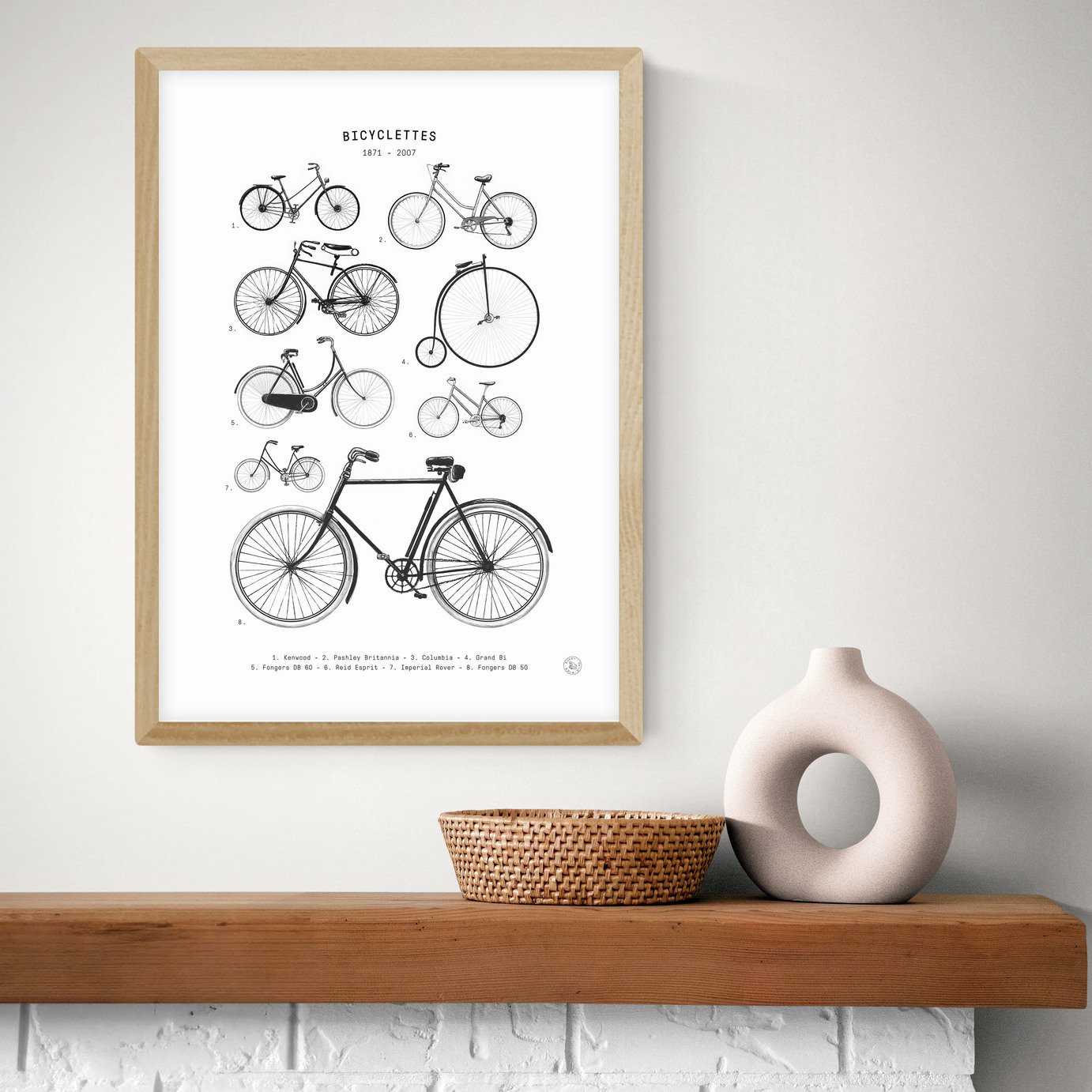 East End Prints Bicyclettes Art Print