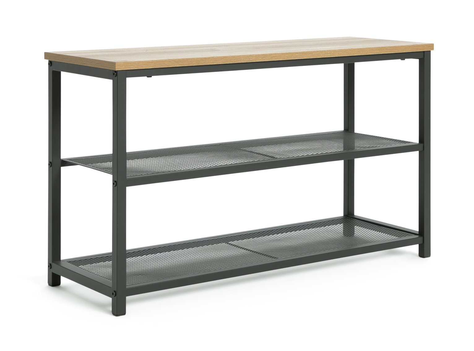 Argos Home Loft Living 3 Tier Shoe Rack - Oak & Black