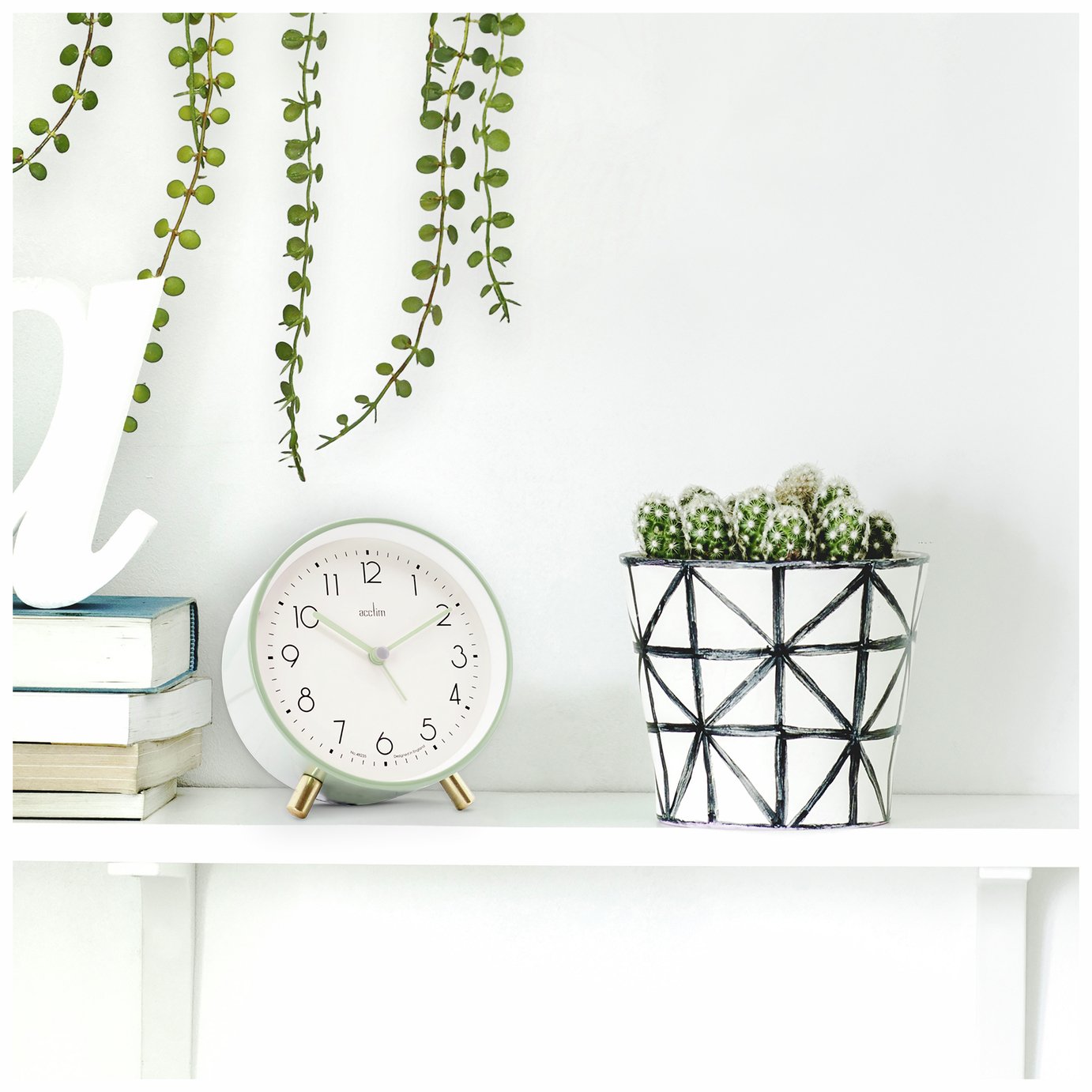 Acctim Fossen Analogue Alarm Clock - Sage