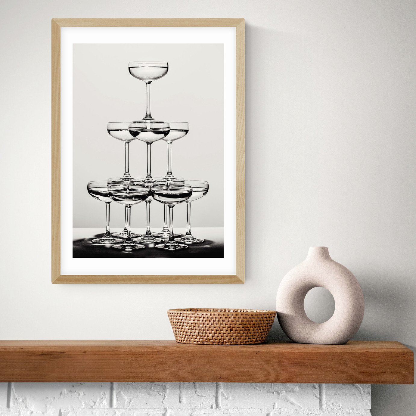 East End Prints Champagne II Art Print