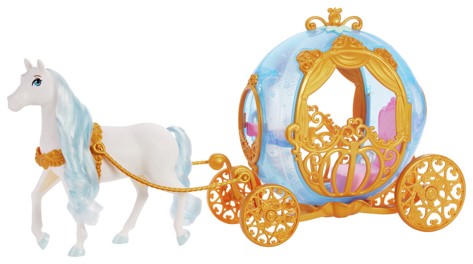 Disney Princess Cinderella's Rolling Doll Carriage & Horse