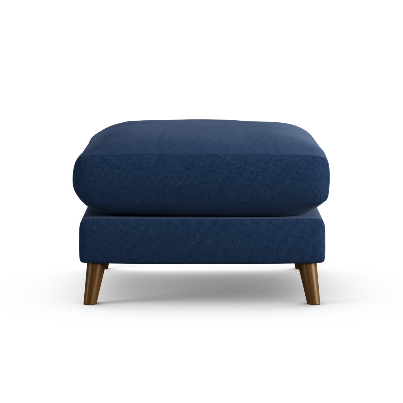 Habitat Lomond Fabric Footstool - Navy - Dark Leg