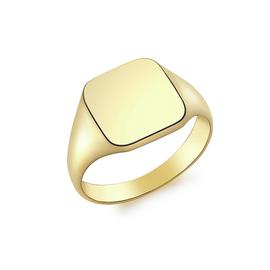 9ct Gold Personalised Square Signet Ring
