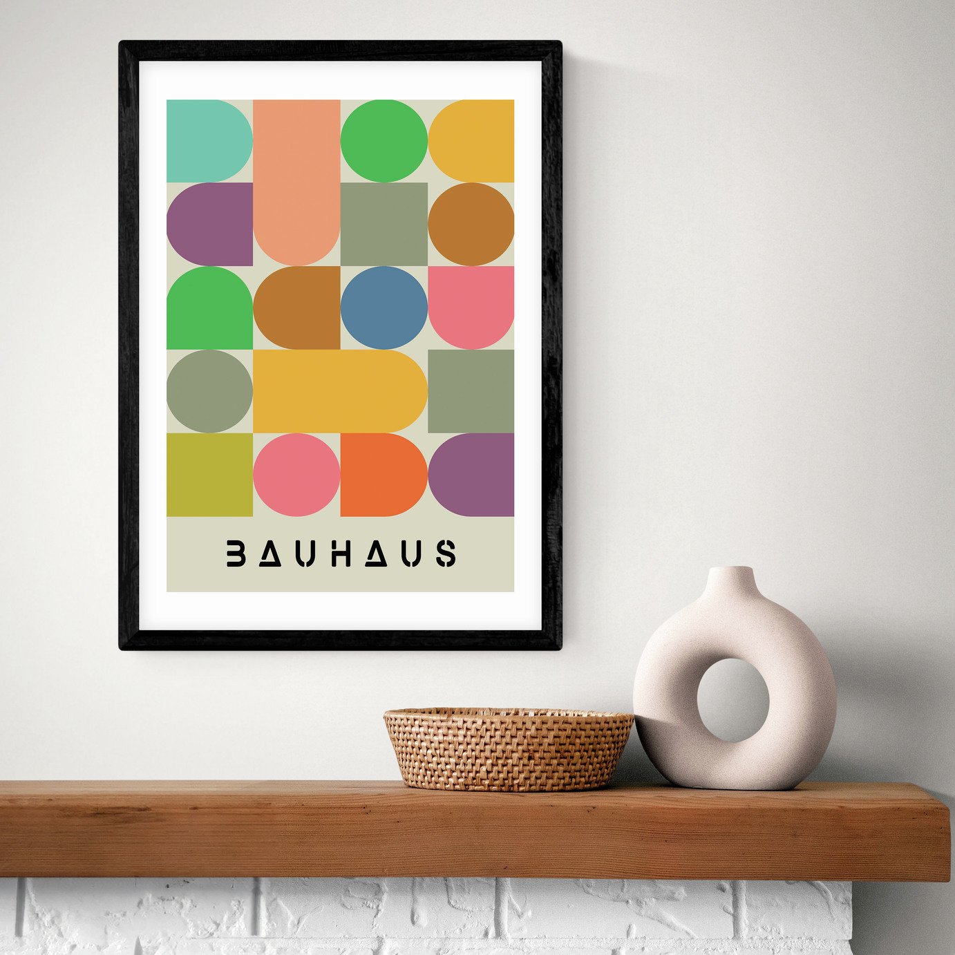 East End Prints Colourful Bauhaus Art Print
