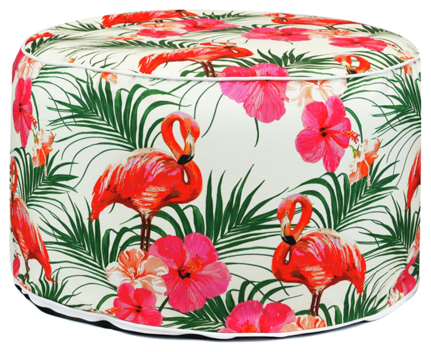 Streetwize Flamingo and Palm Tree Pattern Ottoman