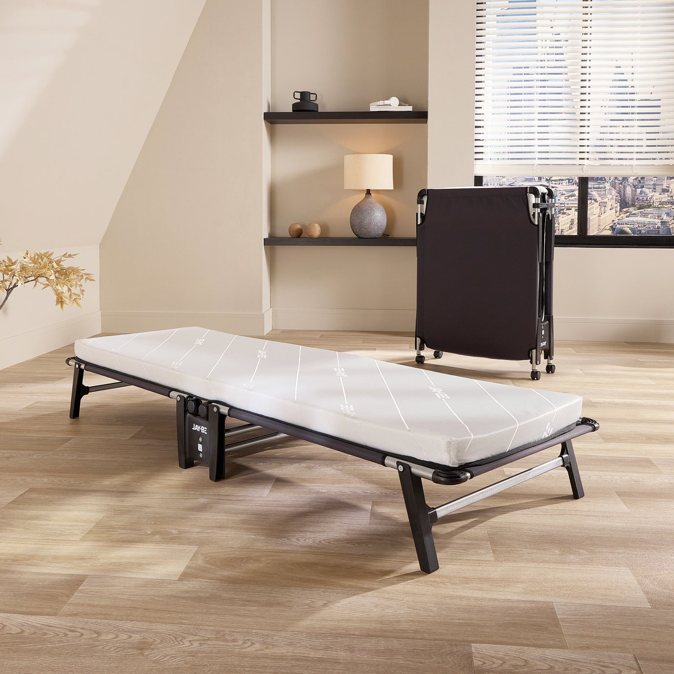Jay-Be Hideaway Folding Bed with e-Fibre Mattress - Single